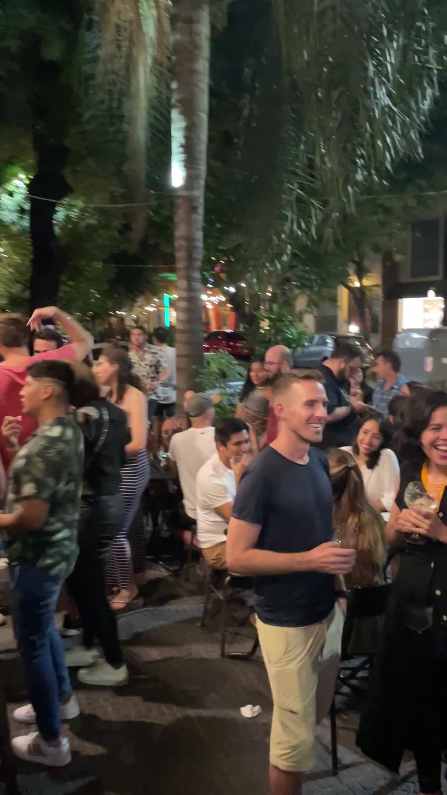 People meeting at a past social night in Buenos Aires